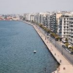 Selanik sahil kordonu ve Termai Körfezi manzarası