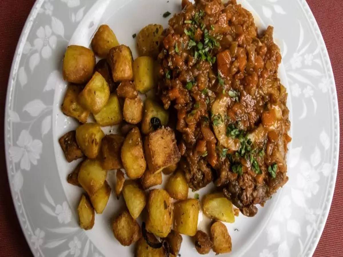 Ossobuco di manzo alla Vernaccia con fagioli