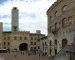 San Gimignano Piazza del Duomo panoramik manzara - kuleler şehri