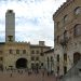 San Gimignano Piazza del Duomo panoramik manzara - kuleler şehri
