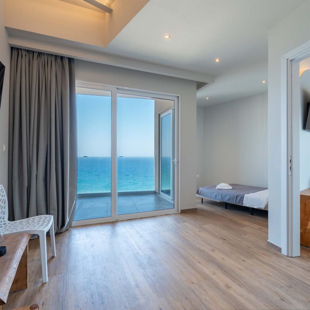 Arte Hotel Rhodes Deluxe Suite Twin Double deniz manzaralı oda