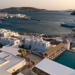 Porto Mykonos drone gün batımı