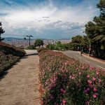 Barcelona balayı turunda Montjuïc tepesinden şehir panoraması