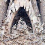 Barcelona balayı turunda Sagrada Família Bazilikası cephesi