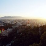 Malaga Alcazaba kalesi ve şehir panoraması, Endülüs Costa del Sol turu