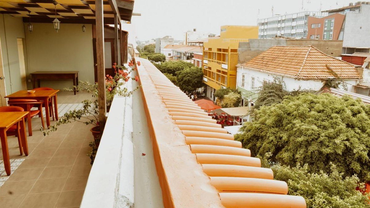 Boutique Hotel Praia Maria terasından Praia Plateau manzarası, Cape Verde
