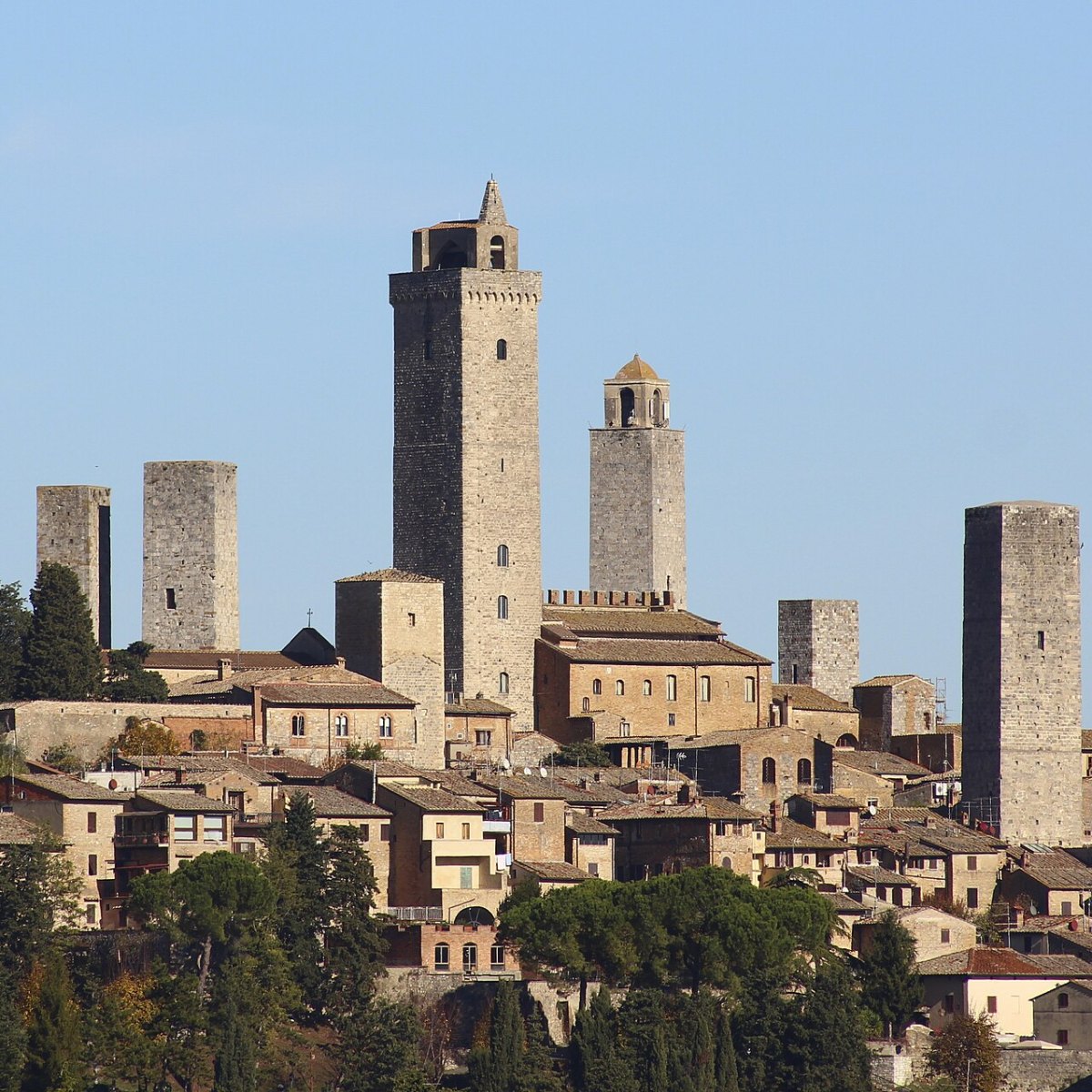 San gimignano kuleleri toskana San Gimignano’nun ortaçağ kuleleri ve taş evleri, Toskana