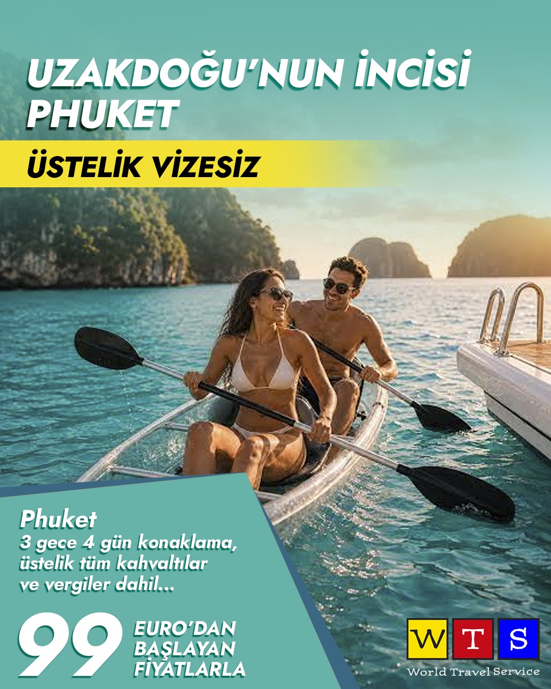 Phuket: 3 gece 4 gün konaklama, tüm kahvaltılar ve vergiler dahil, 99 Euro’dan itibaren
